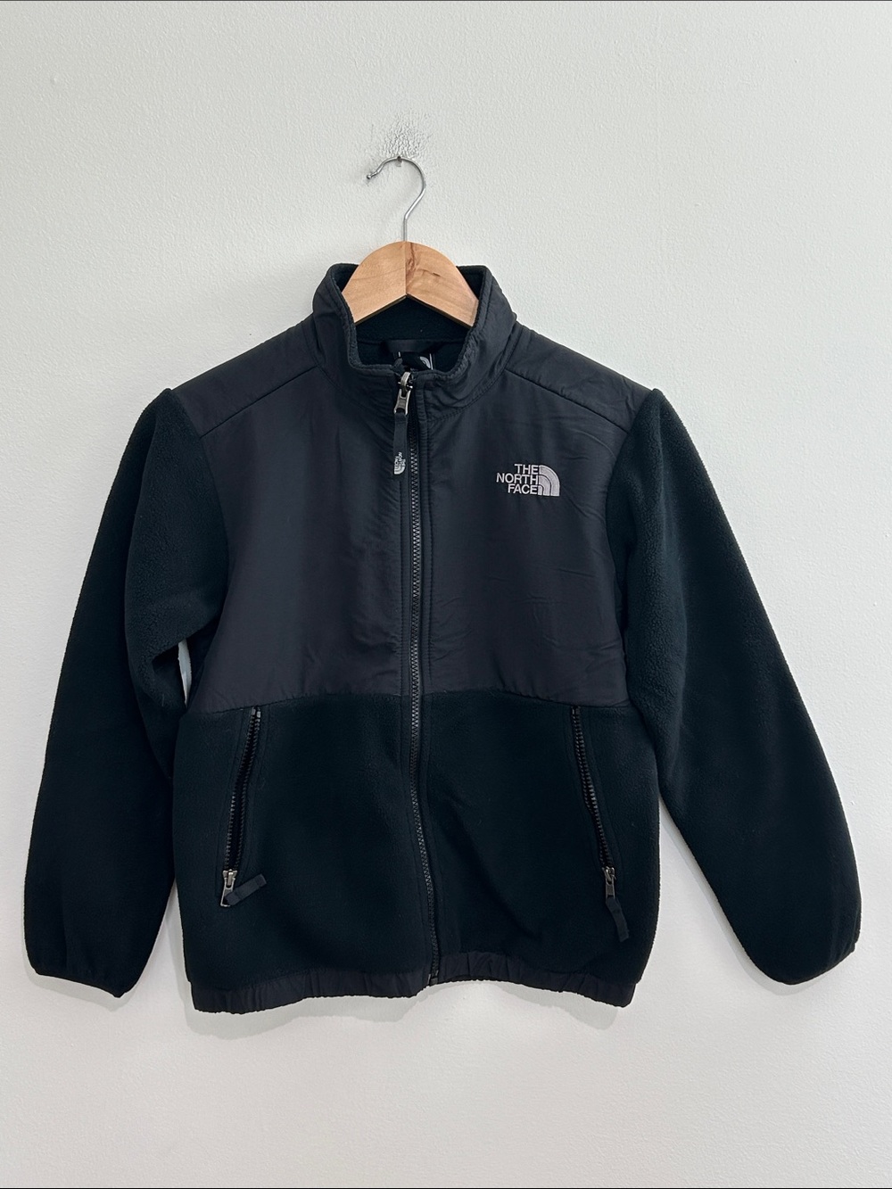 The North Face Boys Black Full-Zip Fleece Jacket Size Medium 10 12